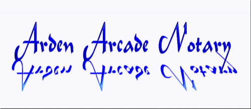 Arden Arcade notary public signing agent, Spanish translation, apostille 